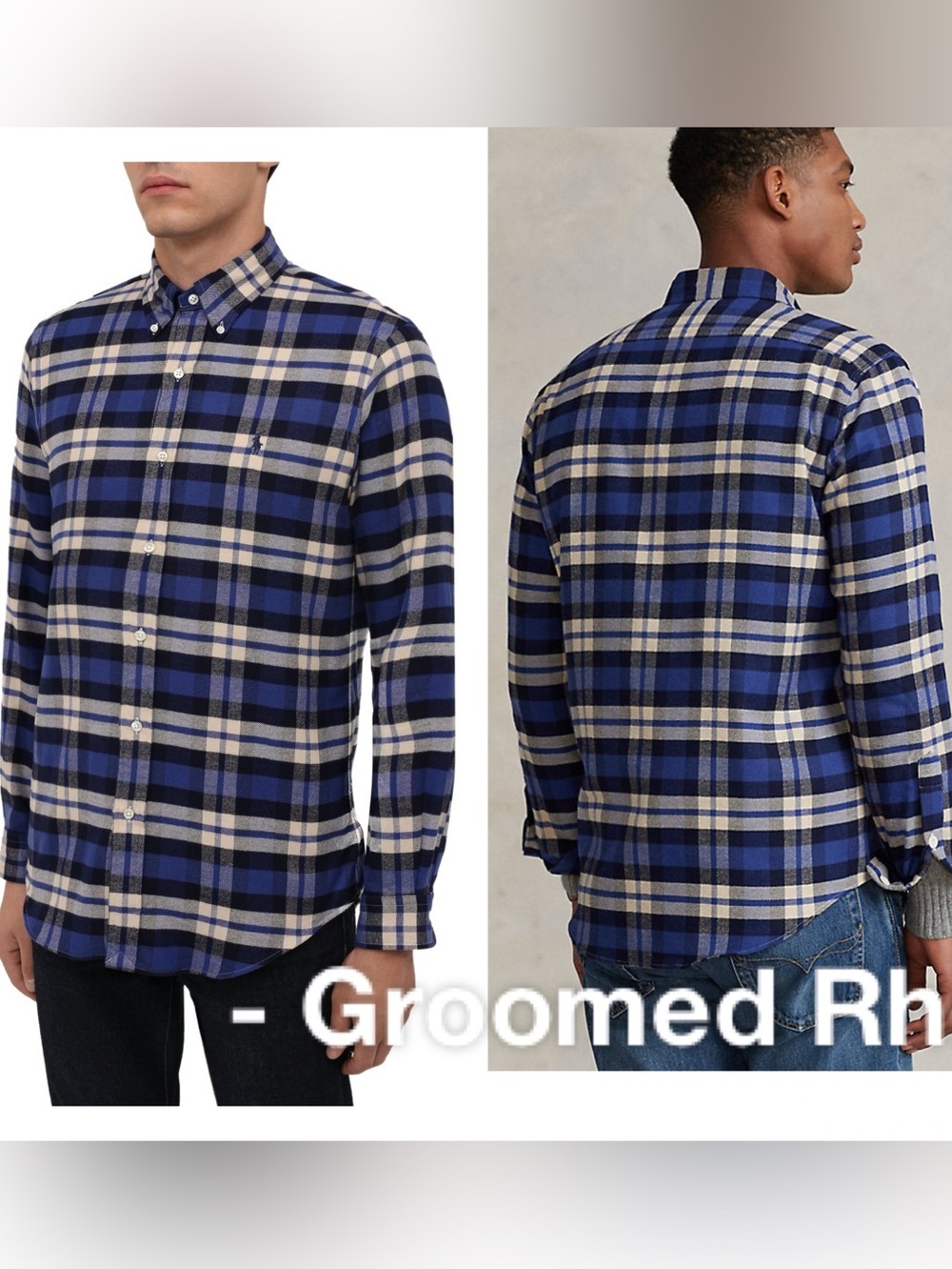 Ralph Lauren Custom Fit Performance Long Sleeve Button Up Flannel Size L